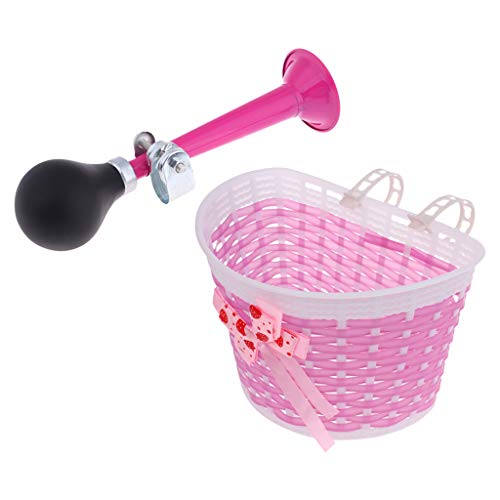 image for CUTICATE Detachable Bike Bowknot Front Shopping Basket and Bell Air Ho