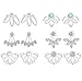 Adramata 6 Pairs Lotus Flower Earrings for Women Simple Chic Fashion Stud Earrings,S