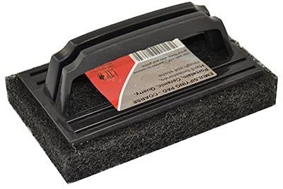 LTP Black Emulsifying Pad (Coarse) with Handle - Ideal for scrubbing and working intensive cleaning solutions into tiles, grout and stone surfaces