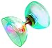 Triple Bearing LED Light Up Professional Diabolo / Chinese Yoyo Toy with Aluminum Sticks Translucent Green - Flight Diabolo