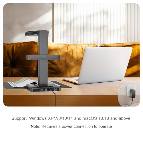 CZUR ET18 Pro Professional Book Scanner, 18MP HD Camera Document Scanner with OCR, Converts Documents to PDF, Word, Tiff, Excel, Compatible with Windows macOS