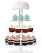 Utenlid 4-Tier Stacked Party Cupcake and Dessert Tower - Clear Acrylic Cake Stand