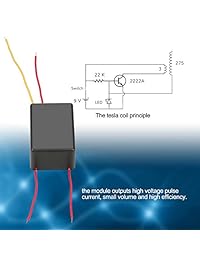 Generador de pulso de alto voltaje DC 3 4.8V 400kV Super Arco Pulso Transformador de Encendido Boost Step up Módulo de bobina DIY para encendedor de cigarrillos (forma cuadrada)