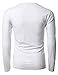 H2H Mens Casual Slim Fit Long Sleeve V-Neck T-Shirts White US L/Asia XL (KMTTL0374)