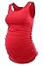 Liu & Qu Maternity Basic Tank Top Mama Clothes Sleeveless Women's Solid Side Ruching Vest