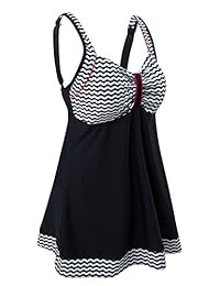 Bañador de una pieza para dama, diseño de rayas