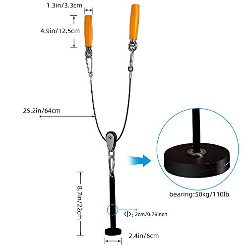 PELLOR-2020-Upgrade-Fitness-Wrist-Exerciser-Forearm-Blaster-Device-Anti-Slip-Two-Handles-Weight-Bearing-Pulley-Arm-Strength-Training-Fitness-Equipment-for-Women-Men-Home-Gym-Use-110lbs