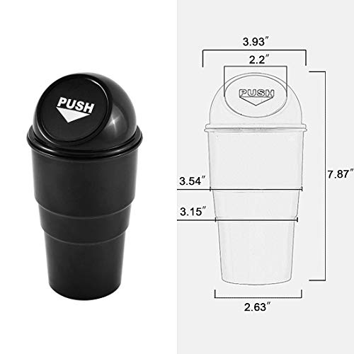 1 YIOVVOM+Vehicle+Automotive+Garbage+Black+2PCS