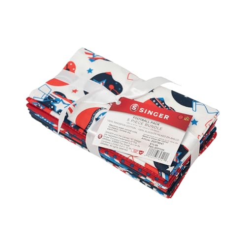 Singer, 100% Cotton, Football Pack 5Pc Bundle