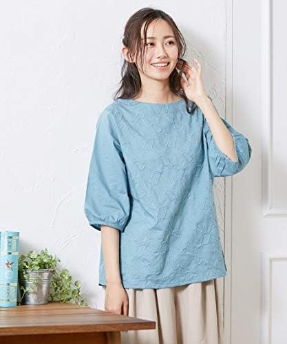 Amazon Nissen ニッセン シャツ ブラウス ナチュラルカジュアル カジュアル トップス チュニック 春夏 コーデに合わせやすい 刺繍ブラウス ライトブルー M L シャツ ブラウス 通販