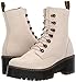 Dr. Martens Women's Leona Leather Heeled Boot, Bone Temperley, 9