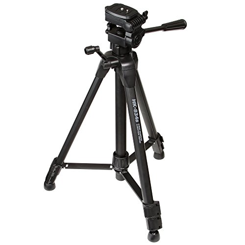 ハクバ HAKUBA アルミ 3段 三脚 HK-834B ブラック 軽量 クイックシュー機能 全高約130cm WEBカメラ固定 スマホ撮影 動画撮影にも便利 収納ケース付 4977187715200