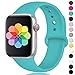 DGege Compatible with Apple Watch Band 42mm 44mm, for Women Men, Silicone Sport Replacement Band Compatible with Apple Watch Series 4/3/2/1, Small/Medium, Teal