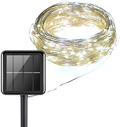 Solar Powered Fairy String Lights Waterproof Outdoor Copper Wire Firefly Starry Lights for Holiday Party Christmas…