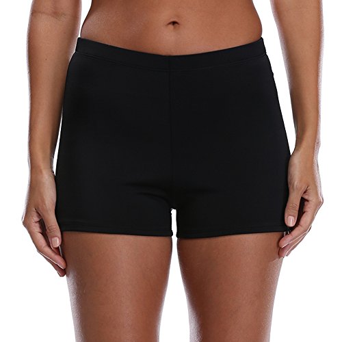 Sociala Women's Solid Swim Shorts Tankini Bottom Trunk Swimsuit Active Shorts
