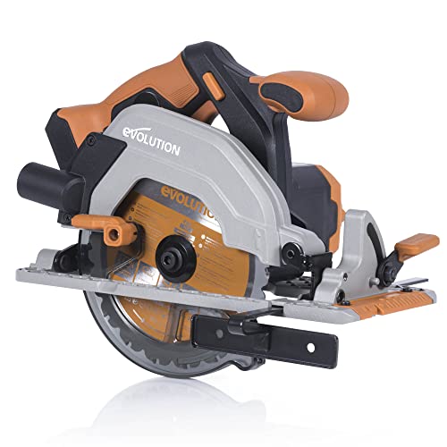 Evolution Evolution Power Tools R165CCS-Li Cordless Circular Saw for Multi-Material Cutting Includes 4Ah Battery and Charger, 165MM TCT Blade and 3 Year Warranty
