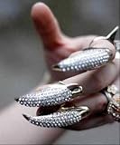 World Pride Claw Talon Finger Rings False Nail Style, Set of 5