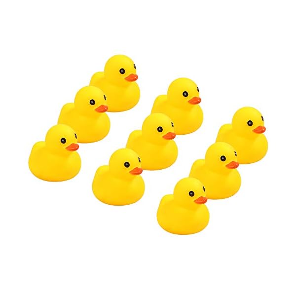 aovowog Bath Toys Rubber Duck Yellow Squeaky Mini Duck Baby Shower Beach Bathtime Water Toys [50 Pack]