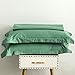 SUSYBAO 2 Pieces Duvet Cover Set 100% Natural Cotton Twin/Single Size 1 Duvet Cover 1 Pillow Sham Emerald Green Luxury Quality Ultra Soft Breathable Durable Easy Care Solid Bedding with Zipper Ties