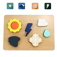 LEO & FRIENDS Weather Shape Sorter Toy for Baby, Educational Toys for Kids, Wooden Puzzles for Toddlers | Toys for 1 2 3 Year Old