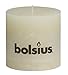 Bolsius Rustic Set of 6 Pillar Candles 4X 4 Inch Ivory - Romantic Unscented Dripless Dinner Decoration Table Candles Modern Look Great for Wedding, Home Décor, Bath, Gifts, (100x100mm)