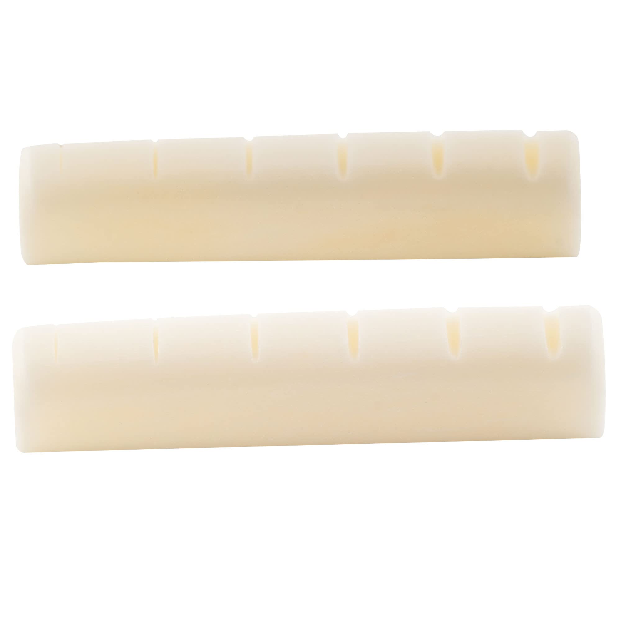 Musiclily Pro 44mm LP Guitar Bone Nut Flat Bottom for USA Epiphone Les Paul Electric Guitar,44.07x4.98x9.30mm (2 Pcs)