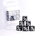 Premium MTG +1/+1 Counter Dice D6 Polyhedral- Pack of 6 Black with Silver Ink Hedral 6d6 - Magic: The Gathering TCG CCG