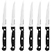 Iron Chef Steak Knives Set 6 Piece Serrated Steak Knife Set 8.5 Inch Full Tang Knife Stainless Steel Blade (6 Pack)