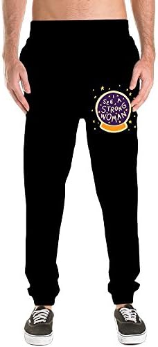 Nevertheless See A Strong Woman Men's Lightweight Soft Jogger Pants Jersey Pocket Pant