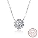 VAMJAM Pendant Necklace With 925 Sterling Silver Snowflake Zircon Choker Necklace Best Gift For Women