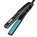 BERTA 0.5 in Mini Hair Straightener Ceramic Tourmaline Hair Flat Iron for Travel, Black