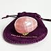 Polar Jade Rose Quartz Yoni Egg, Undrilled, L, M or S Size, Pink Love Stone, for Women for Strengthening Pelvic Floor Muscles and for Countering Stress Adult Urinary Incontinence (Medium Size)
