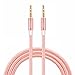 CableCreation Aux Cable(3FT/0.9M), Audio Cable Male to Male, Auxiliary Cable for Headphones, Phones, iPads, 2018 Mac mini, Home/Car Stereos & More, Pink