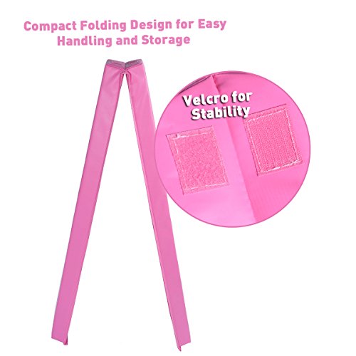 Gymnastics Beam for Kids, 9' Folding Floor Balance Beam for Home Practice, Pink - Thumbnail 6