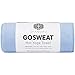 Shandali Hot Yoga GoSweat Microfiber Hand Towel in Super Absorbent Premium Placid Blue Suede for Bikram, Pilates, Gym, and Outdoor Sports. 16 x 26.5 inches.