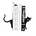 Black Cat Book Ends - Decorative Bookend for Shelves,Book Holder for Desktop, Cute Animal Decor for Home & Office, Gift for Cat Lovers L15.7(A Set) x D5 x H 7