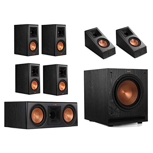Klipsch RP-600M 5.1.2 Dolby Atmos Home Theater System – Ebony