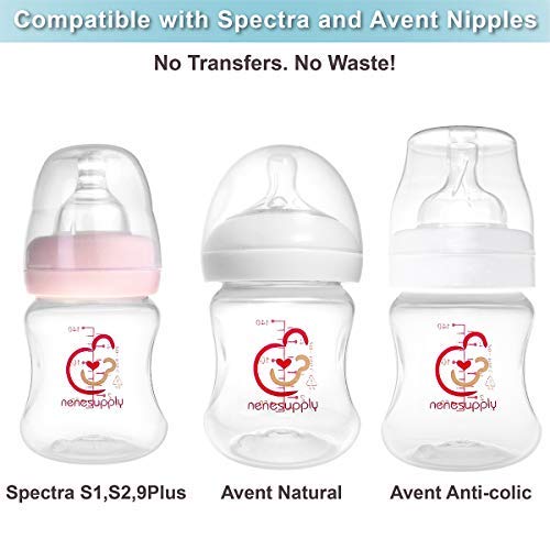 Nenesupply 9oz Wide Neck Breast Pump Bottles Use as Bottles for Pumping