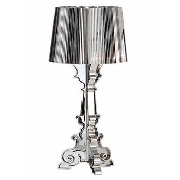 Lampe De Table Bourgie Par Kartell 37cm Diam Argent Métallique