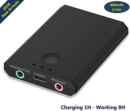 Car Bluetooth Transmitter Receiver 2 in 1 Porsc Bluetooth Audio Adapter for TV PC Smartphone Headphones TV Box Home Stereo System MP3 MP4 Speakers Black