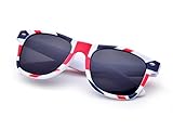REINDEAR Premium Unisex Patriotic British England Flag Wayfarer Style Sunglasses (British Flag)