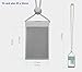 AKOAK Vertical Style Aluminum Alloy Metal ID Badge Holder ID Card Holder/w White Elastic Adjustable Neck Lanyard（Silver）