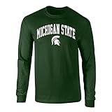 Michigan State Spartans Long Sleeve Tshirt Forest Green