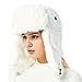 IKEPOD Aviator Russian Ushanka Winter Hunting Ear Flap Rabbit Fur Trapper Hat