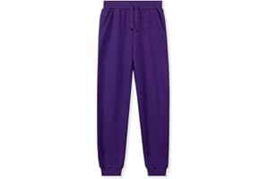 DOTDOG Kids Unisex Soft Brushed Fleece Pull-on Jogger Sweatpants Basic Casual Pants for Boys or Girls (3-12 Years)