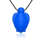 Siliconies Turtle Pendant - Silicone Necklace (Teething/Nursing/Sensory)(Blue)
