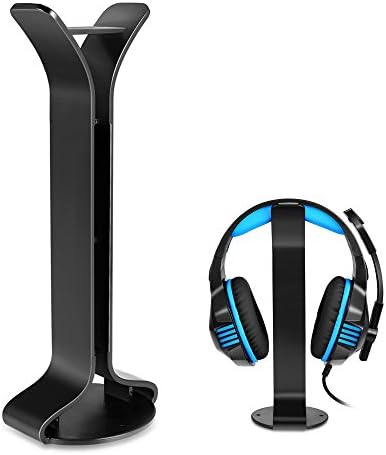Headphone Stand Headset Holder Earphone Stand ABS Solid Base for All Headphones Size-Black