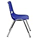 Flash Furniture HERCULES Series 440 lb. Capacity Kid's Navy Ergonomic Shell Stack Chair with Chrome Frame and 14
