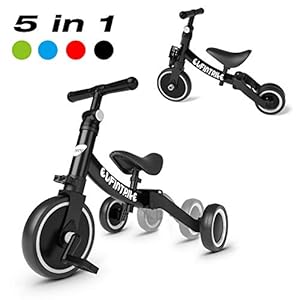 besrey Triciclos para Niños 5 en 1 Triciclos Bebes Triciclos evolutivos Bicicleta Bebe Triciclo Bicicleta para Niño y Niña de 1 a 3 años(Negro)