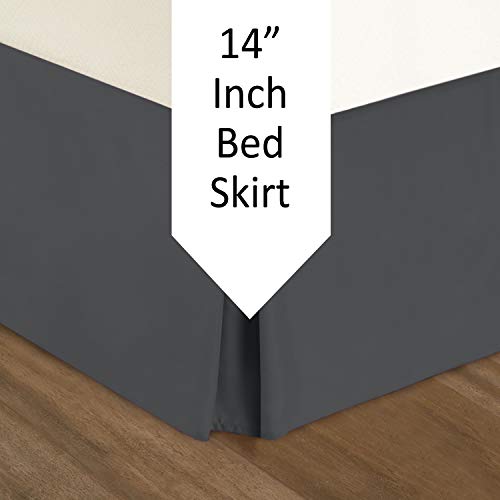 Empyrean Bedding Bed Skirts Queen Queen Bed Skirt with 8 Pins Dust